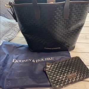 Dooney & Bourke Lilliana Weave Embossed Leather Shopper Tote & Wristlet